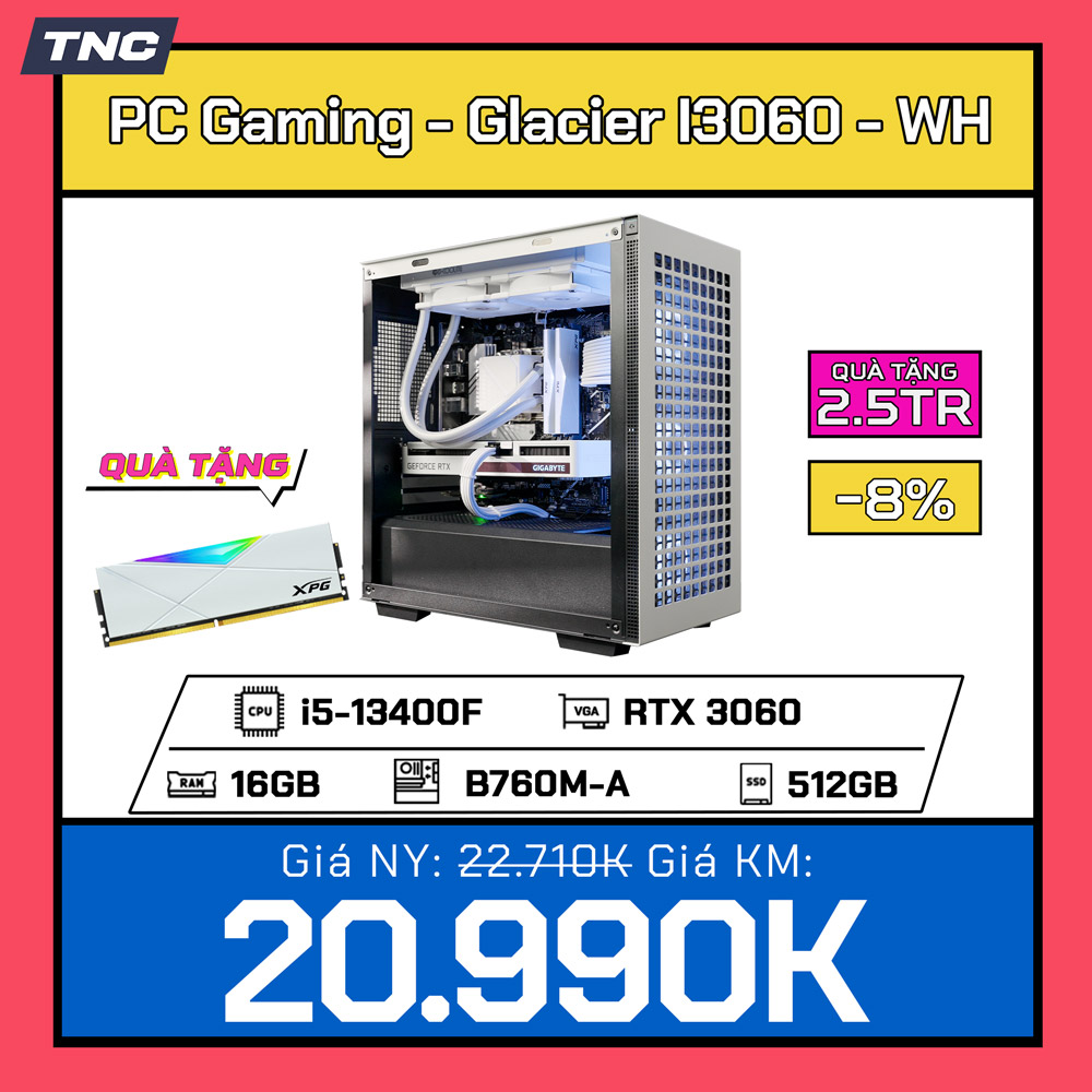 PC Gaming - Glacier I3060 - WH